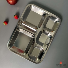 Khay inox chia cơm 6 ngăn Kim Thành Sus 201 ( 6NKT2 )