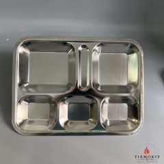 Khay inox chia cơm 6 ngăn Kim Thành Sus 201 ( 6NKT2 )