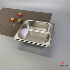 Khay đựng topping, trà sữa, chè,...  GN 1/6/15 Sus 304