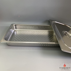 Khay buffet 1/1/6.5  đục lỗ Sus 201