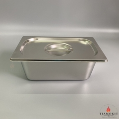 Khay đựng topping, trà sữa, chè,...  GN 1/4/6.5 Sus 304