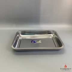 Khay inox để đồ chữ nhật Sus 201 kích thước 36x27cm ( Sâu 2cm, sâu 5cm, sâu 7cm )