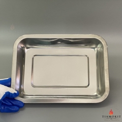 Khay inox để đồ chữ nhật Sus 430 kích thước 20x27 cm (Sâu 2cm, sâu 5cm, sâu 7cm)