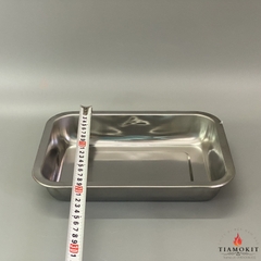 Khay inox để đồ chữ nhật Sus 430 kích thước 20x27 cm (Sâu 2cm, sâu 5cm, sâu 7cm)