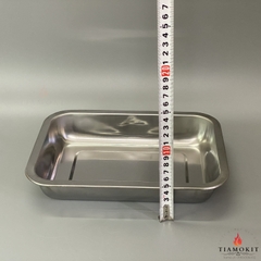 Khay inox để đồ chữ nhật Sus 430 kích thước 20x27 cm (Sâu 2cm, sâu 5cm, sâu 7cm)