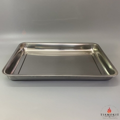 Khay inox để đồ chữ nhật Sus 304 kích thước 35x50 cm ( Sâu 2cm, Sâu 5cm, Sâu 7cm)