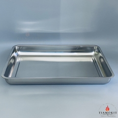 Khay inox để đồ chữ nhật kích thước 40x60 sâu 7cm ( Sus 304, Sus 201, Sus 430 )