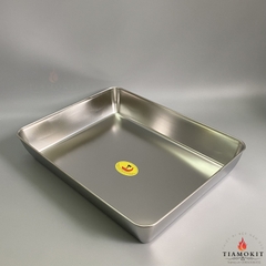 Khay chữ nhật, khay nướng bánh,  30x40x7 cm Inox 201