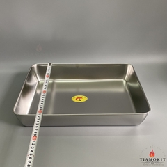 Khay chữ nhật, khay nướng bánh,  30x40x7 cm Inox 201