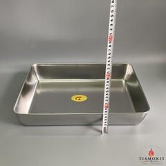 Khay chữ nhật, khay nướng bánh,  30x40x7 cm Inox 201