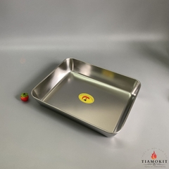Khay chữ nhật, khay nướng bánh,  30x25x6 cm Inox 201