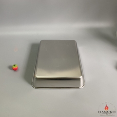 Khay chữ nhật, khay nướng bánh,  30x25x6 cm Inox 201