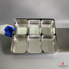 Khay gia vị 6 ngăn Inox 201