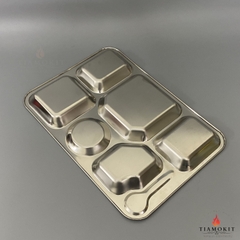 Khay inox 7 ngăn thìa