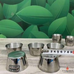 Khuôn inox làm bánh Flan, cốc làm đá có nhiều kích thước 2cm, 4cm, 6cm
