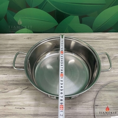 Nồi lẩu 2 ngăn bằng inox có nhiều kích thước 24cm, 26cm, 28cm
