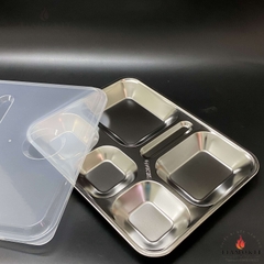 Khay inox chia cơm 6 ngăn Kim Thành Sus 201 ( 6NKT2 )