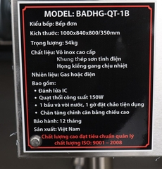 Bếp Á 1 họng gang 1 bầu nước quạt thổi