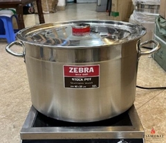 Nồi inox kiểu dáng thấp 16 lít 2 đáy Sus 201