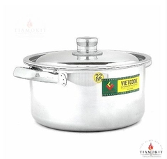 Nồi 3 đáy nắp kính Vietcook
