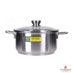 Nồi 1 đáy nắp kính Vietcook