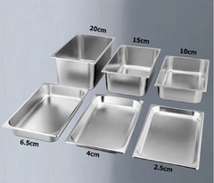 Khay đựng topping trà sữa GN 1/3/15 Sus 304