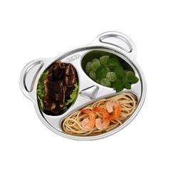 Khay inox 3 ngăn mặt gấu inox Sus 304 không rỉ, siêu an toàn