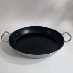 Chảo inox quai đáy bằng chống dính 37cm và 40cm