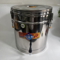 BÌNH Ủ GIỮ NHIỆT 3 LỚP INOX 201 NẮP PHẲNG