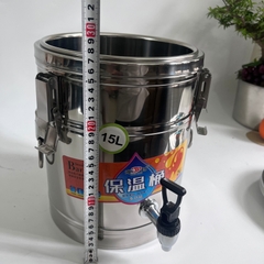 BÌNH Ủ GIỮ NHIỆT 3 LỚP INOX 201 NẮP PHẲNG