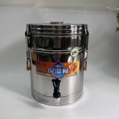 BÌNH Ủ GIỮ NHIỆT 3 LỚP INOX 201 NẮP PHẲNG