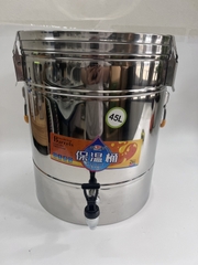 BÌNH Ủ GIỮ NHIỆT 3 LỚP INOX 201 NẮP PHẲNG