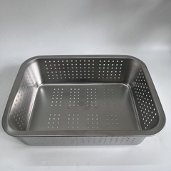Khay để đồ Inox Lỗ 35x25 Cm