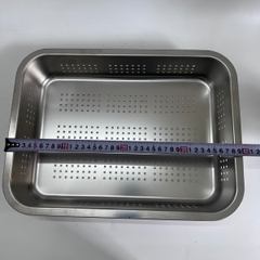 Khay để đồ Inox Lỗ 40x30 Cm