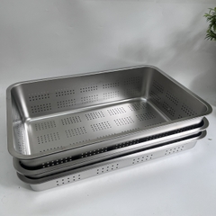 Khay để đồ Inox Lỗ 50x35 Cm