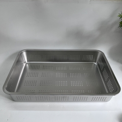 Khay để đồ Inox Lỗ 50x35 Cm