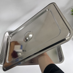 Khay để đồ Inox Lỗ 50x35 Cm