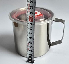 Ca inox có nắp chống tràn 10cm