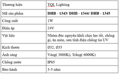 Đèn Cảnh Quan Sân Vườn Cao Cấp TQL- DHB 1343/ DHB 1344/ DHB 1345 công suất 1W