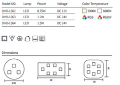 Đèn Cảnh Quan Sân Vườn Cao Cấp TQL- DHB 1362/ DHB 1363/DHB 1364 công suất 0.75W/1.2W/1.5W