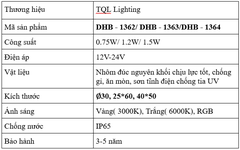 Đèn Cảnh Quan Sân Vườn Cao Cấp TQL- DHB 1362/ DHB 1363/DHB 1364 công suất 0.75W/1.2W/1.5W