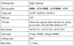 Đèn Cảnh Quan Sân Vườn Cao Cấp TQL- DHB 1374/ DHB 1375/DHB 1376 công suất 2x2W/3x3Wx2/ 3x3Wx3/