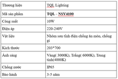 Đèn Nấm Sân Vườn Cao Cấp TQL - NSV4100 công suất 10W