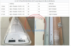 Đèn tuýp led đôi nhà xưởng chống ẩm cao cấp công suất 36W mã TQL-CA-02A