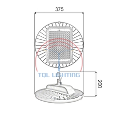 Đèn led nhà xưởng UFO OEM Philips công suất 100W mã TQL-HBP100