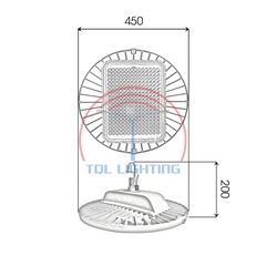 Đèn led nhà xưởng UFO OEM Philips công suất 200W mã TQL-HBP200