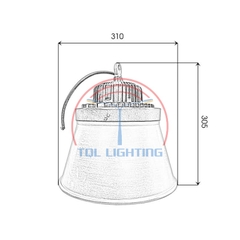 Đèn led nhà thi đấu, nhà xưởng UFO công suất 100W mã TQL-HBUC100