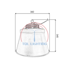 Đèn led nhà thi đấu, nhà xưởng UFO công suất 150W mã TQL-HBUC150