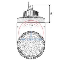 Đèn led nhà thi đấu, nhà xưởng UFO công suất 100W mã TQL-HBUF100
