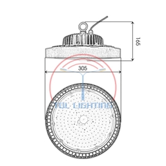 Đèn led nhà thi đấu, nhà xưởng UFO công suất 200W mã TQL-HBUF200